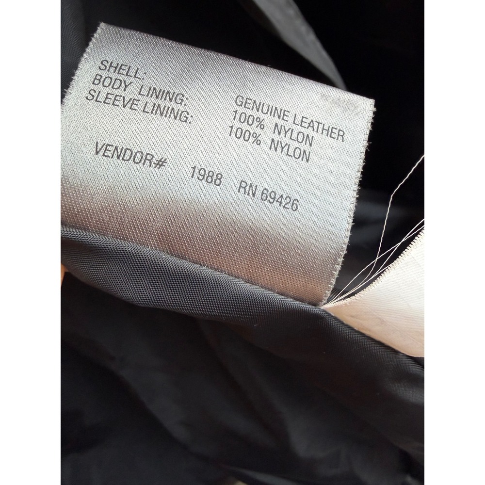 Wilson's Vintage Black Smooth Leather Pelle Studio Zip Up Moto Jacket Sz XL - Picture 7 of 10